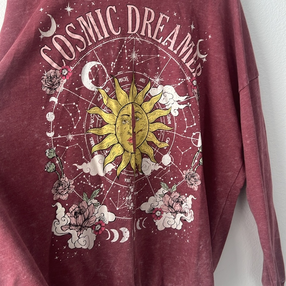 No Boundaries "Cosmic Dreamer" Graphic Sweatshirt - Juniors XXL 19 - Picture 2 of 6